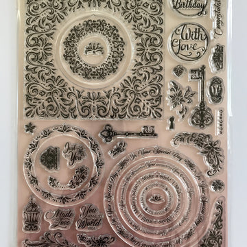 Angela Poole Designs Angela Poole A4 Photopolymer Stamp Set - Vintage Treasures