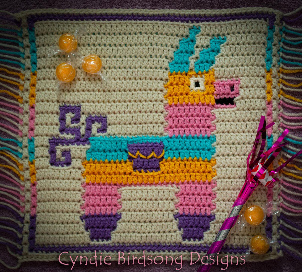 Summer Vacay mosaic square - Piñata Party