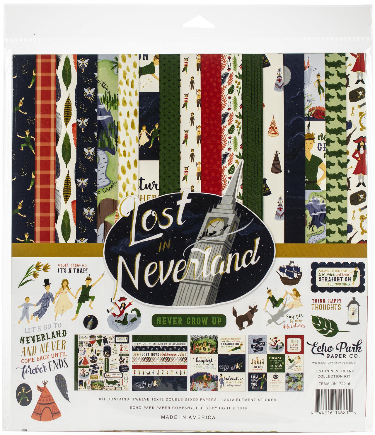 Echo Park Paper Echo Park Collection Kit 12"X12" - Lost In Neverland