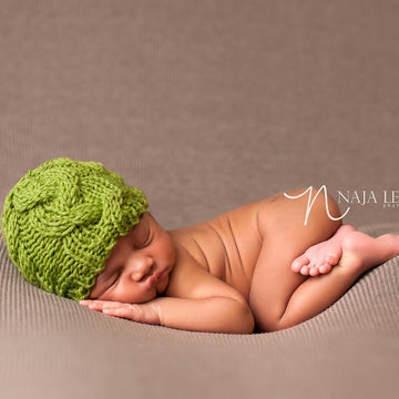 Cabled Baby Hat, Cabled Newborn Hat