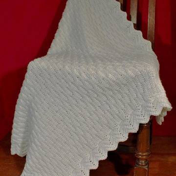 Honeycomb Blanket with Ripple Edging