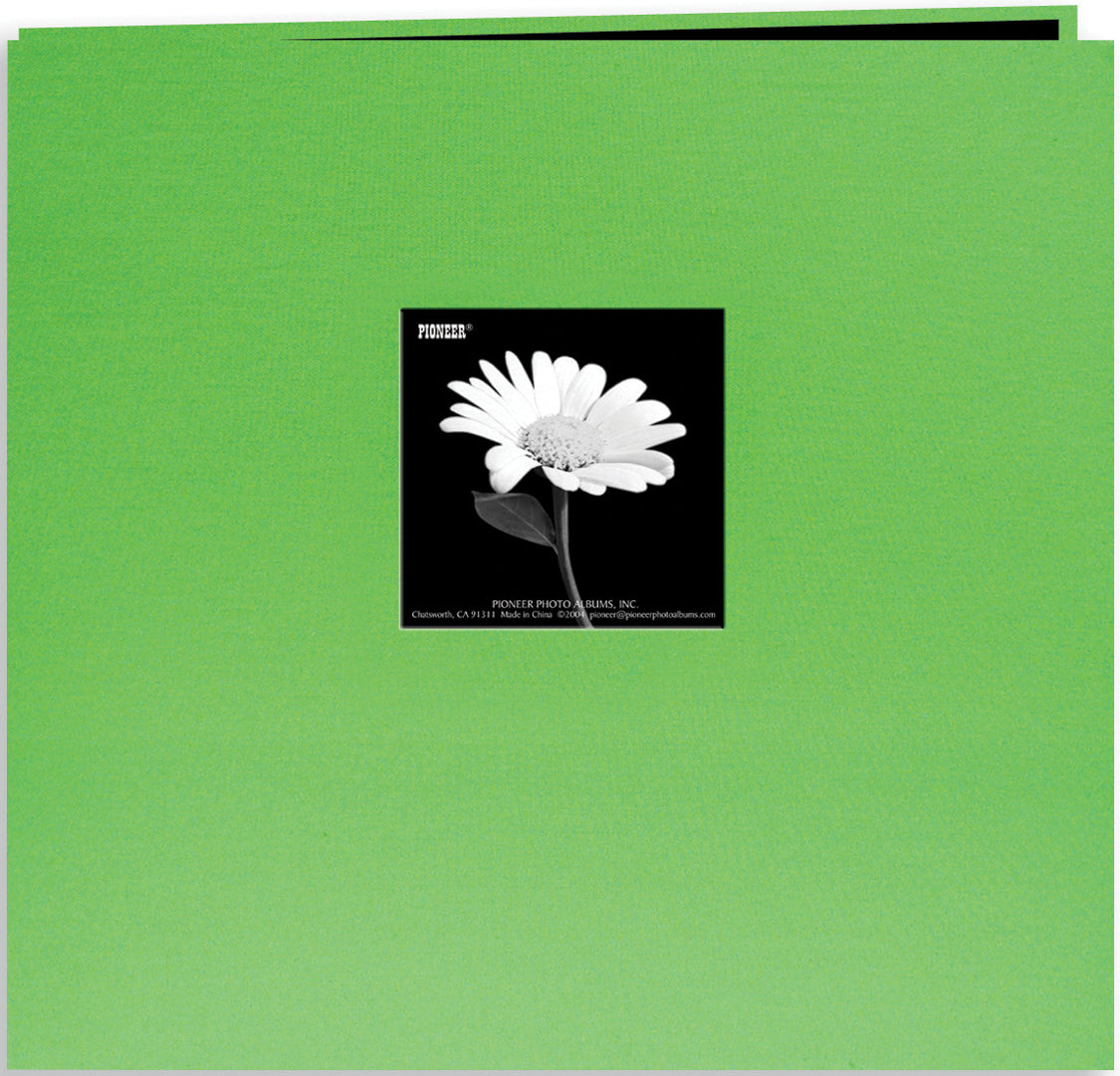 Pioneer Book Cloth Cover Post Bound Album 12"X12" - Citrus Green