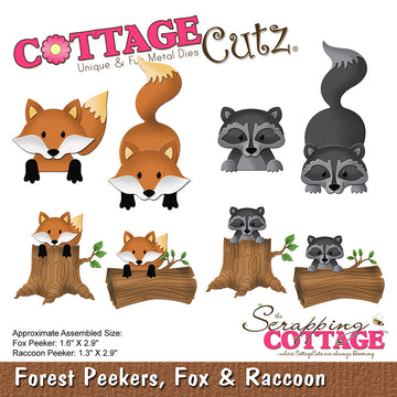CottageCutz Dies - Fox & Raccoon, 1.3" To 2.9"