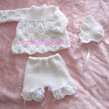 Sophia Dress, Shorts And Bonnet Set