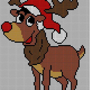 Rudolph Reindeer In Christmas Hat Jumper