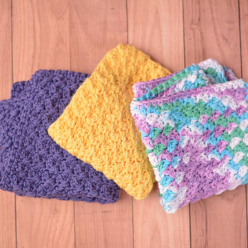 Cotton Grit Stitch Washcloth