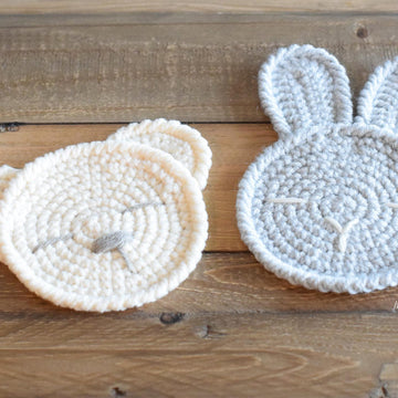 The Sleepy Bunny and Bear Coasters