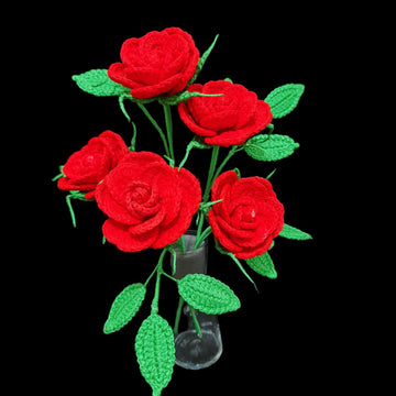 Crochet Red(valentines)Roses