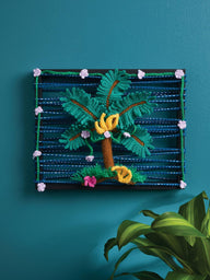 Crochet Palm Tree Wall Art Pattern | Tropical Botanical Decor