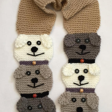 Stacked Kitty & Doggie Scarf