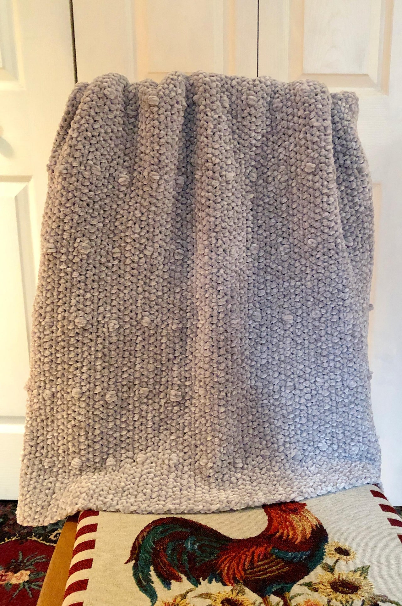 Chunky Crochet Velvet Bobble Blanket