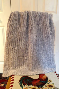 Chunky Crochet Velvet Bobble Blanket