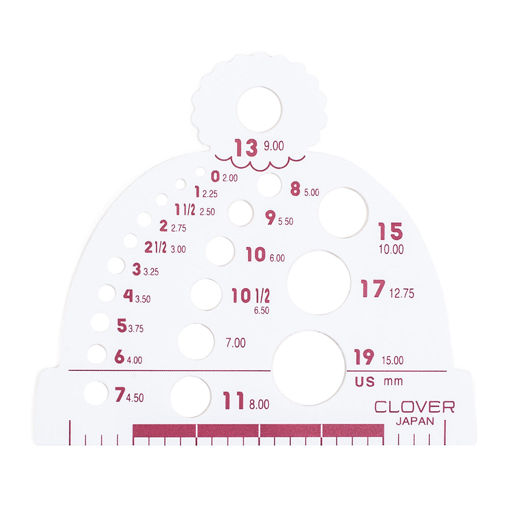 Clover Knitting Needle Gauge