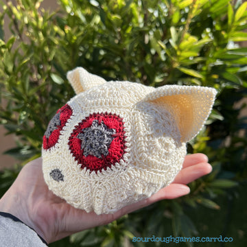 African Flower Cat Skull