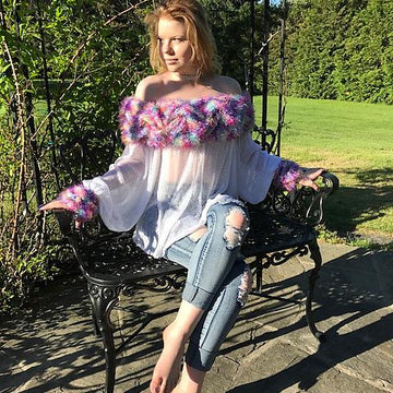 Summer Glow See-through Blouse