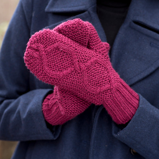 Alpine Twist Hat & Mittens in Berroco Ultra Wool - Portfolio4 - Downloadable PDF