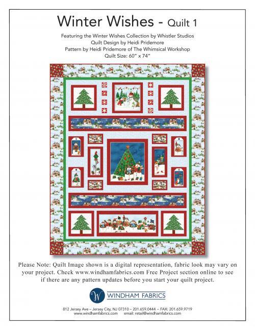 Windham Fabrics Winter Greeting from Winter Wishes  - Downloadable PDF