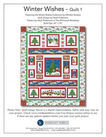 Windham Fabrics Winter Greeting from Winter Wishes  - Downloadable PDF