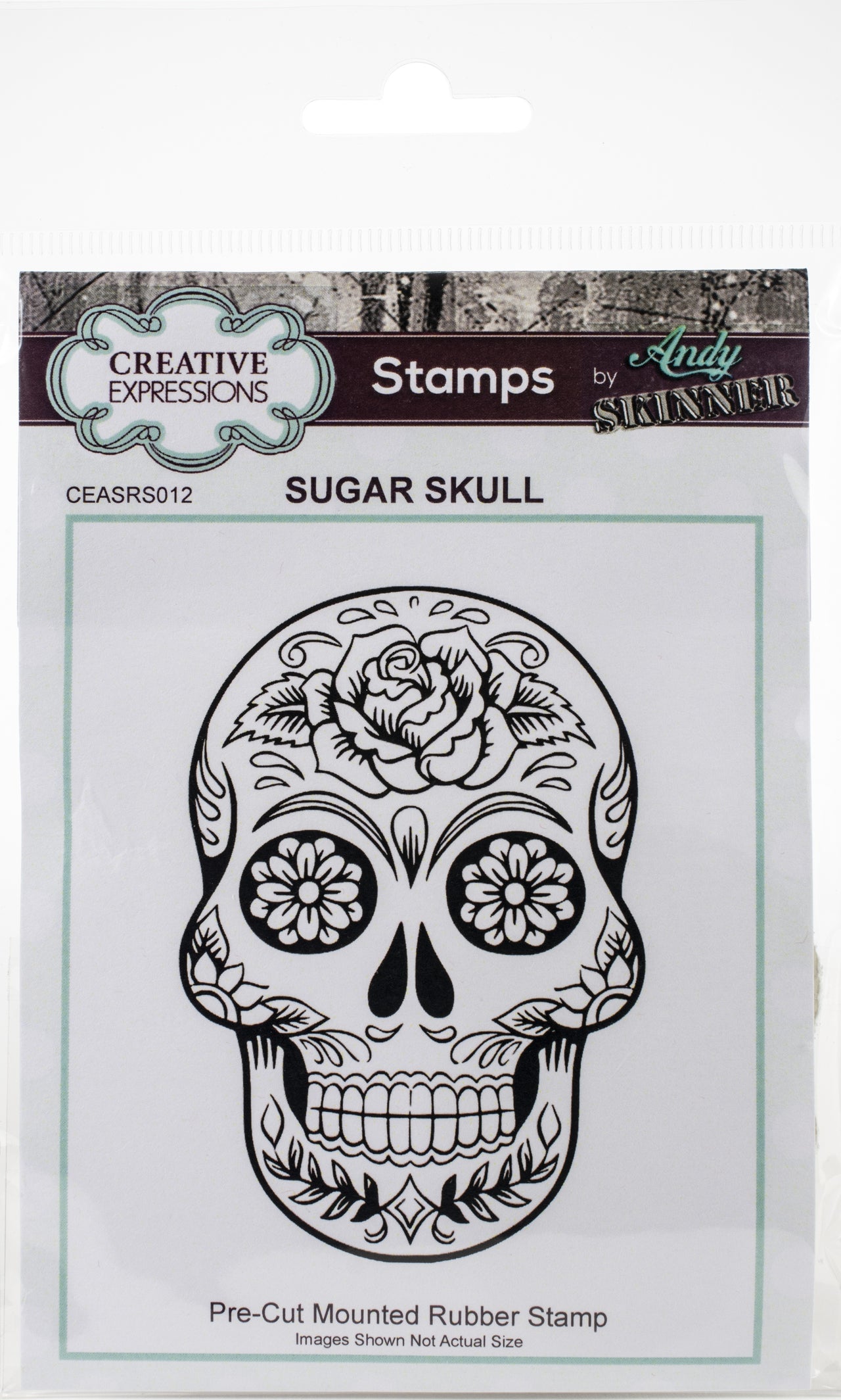 Creative Expressions Rubber Stamp By Andy Skinner - Sugar Skull