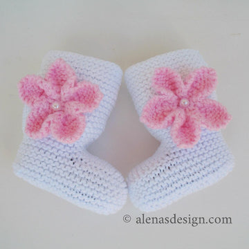 Baby Booties with Embellishments