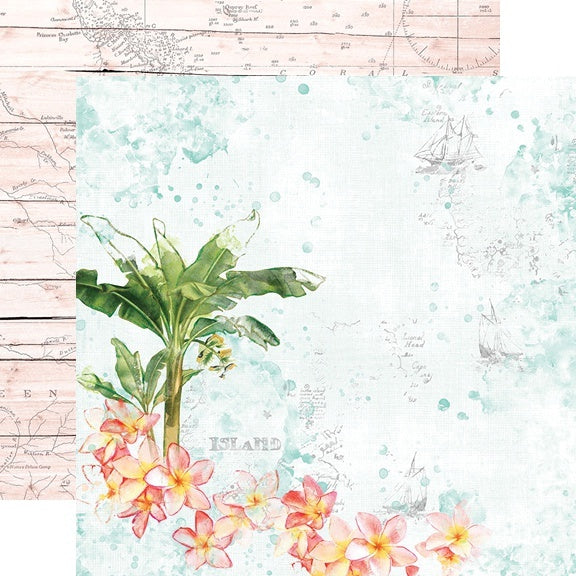 Simple Stories Simple Vintage Coastal Double-Sided Cardstock 12"X12" 25/Pkg - Paradise Found