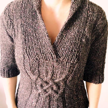 Estrella Shawl Collar Cabled Pullover