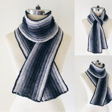 Classic Crochet Ribbed Scarf