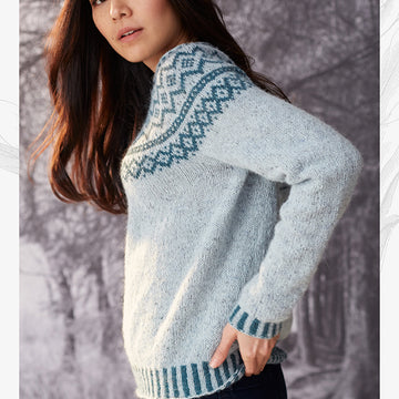 "Yvette Jumper" - Jumper Knitting Pattern For Women in Willow and Lark Woodland
