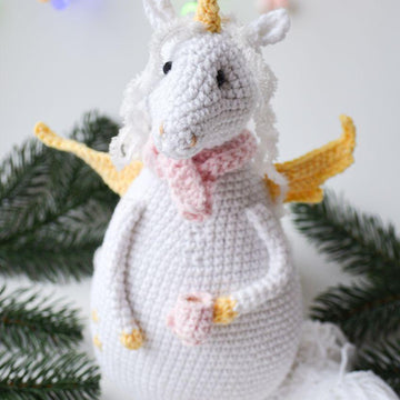 Unicorn with coffee amigurumi
