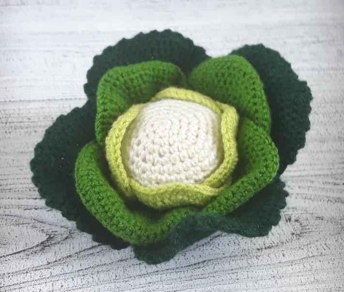Crochet cabbage, Soft toy pattern, Montessori baby toys, Friendsgiving decor