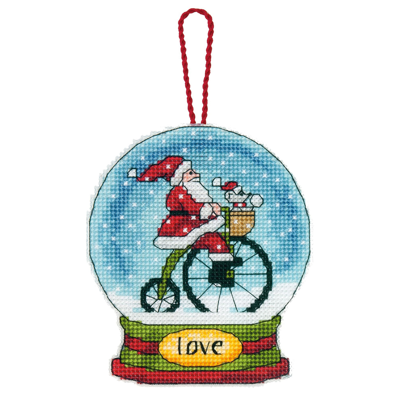 Dimensions Counted Cross Stitch Kit: Snow Globe: Love - 9 x 11cm (3.25 x 4.5in)