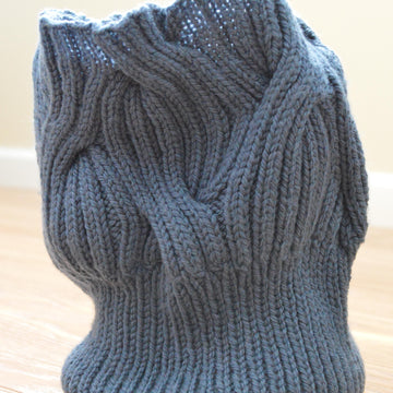 Ribbed Cabled Cowl