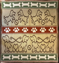 Whimsical Doggy Blanket Overlay Mosaic Crochet Pattern