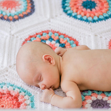 Grandmother's Flower Garden Crochet Quilt