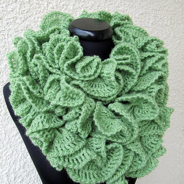 Long Ruffle Scarf "Spring"