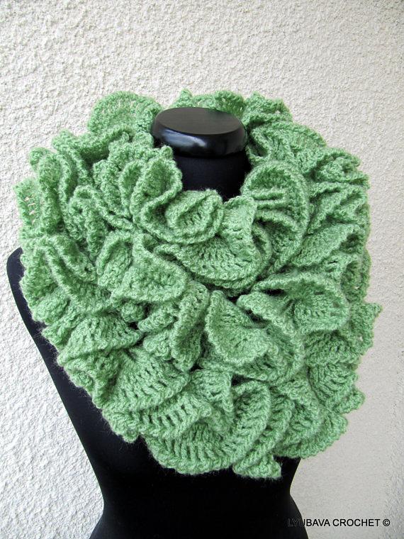 Long Ruffle Scarf "Spring"