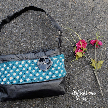 Leather and Lattice Handbag