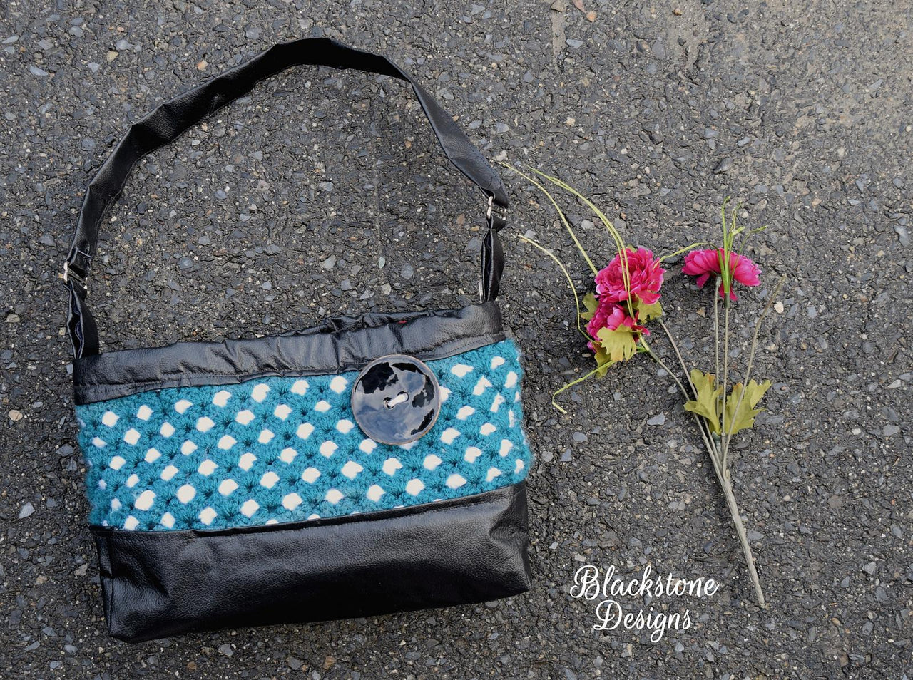 Leather and Lattice Handbag