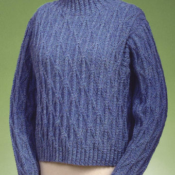 Twisted Cable and Diamond Turtleneck #122