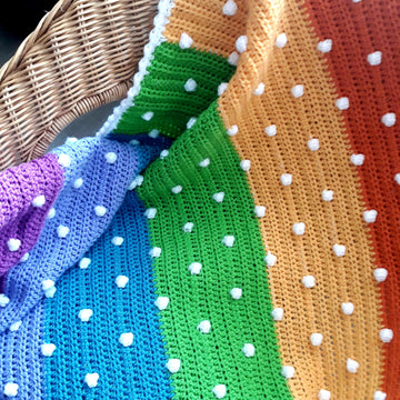 Raindrops and Rainbow Blanket