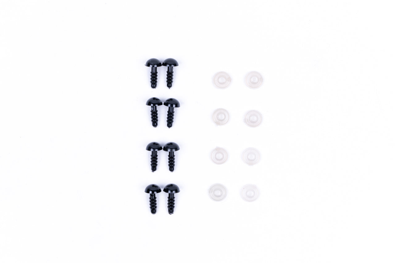 Deramores 9mm Black Safety Eyes - Pack of 8