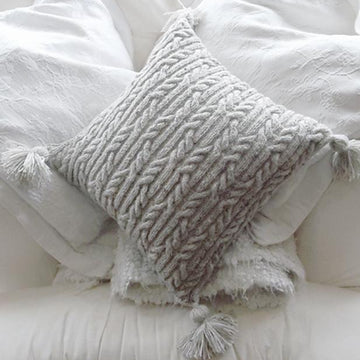 Aran Trellis Cable Cushion