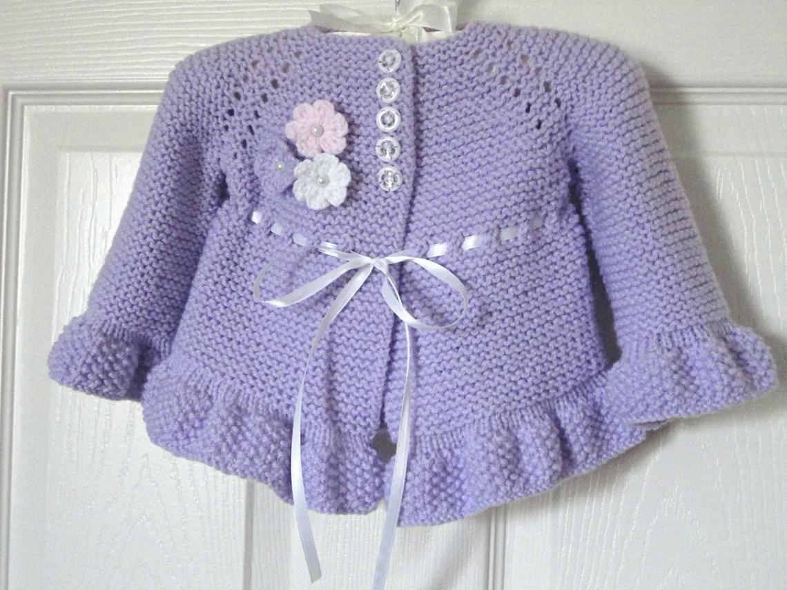 Knitting PATTERN Baby Cardigan Chloe