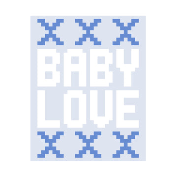 Baby Love & Kisses Graphghan Chart & written rows