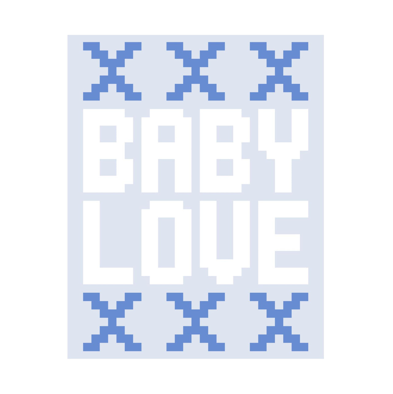 Baby Love & Kisses Graphghan Chart & written rows