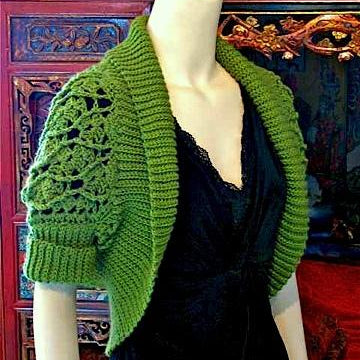 Eva Shrug-Slip Stitch Rib, SIZES Large-1X