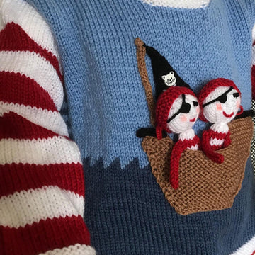Pirate Boat Sweater and Finger Puppets