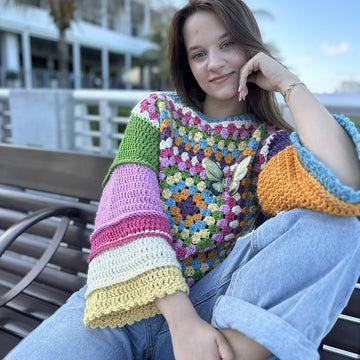 Amelie Granny Square sweater