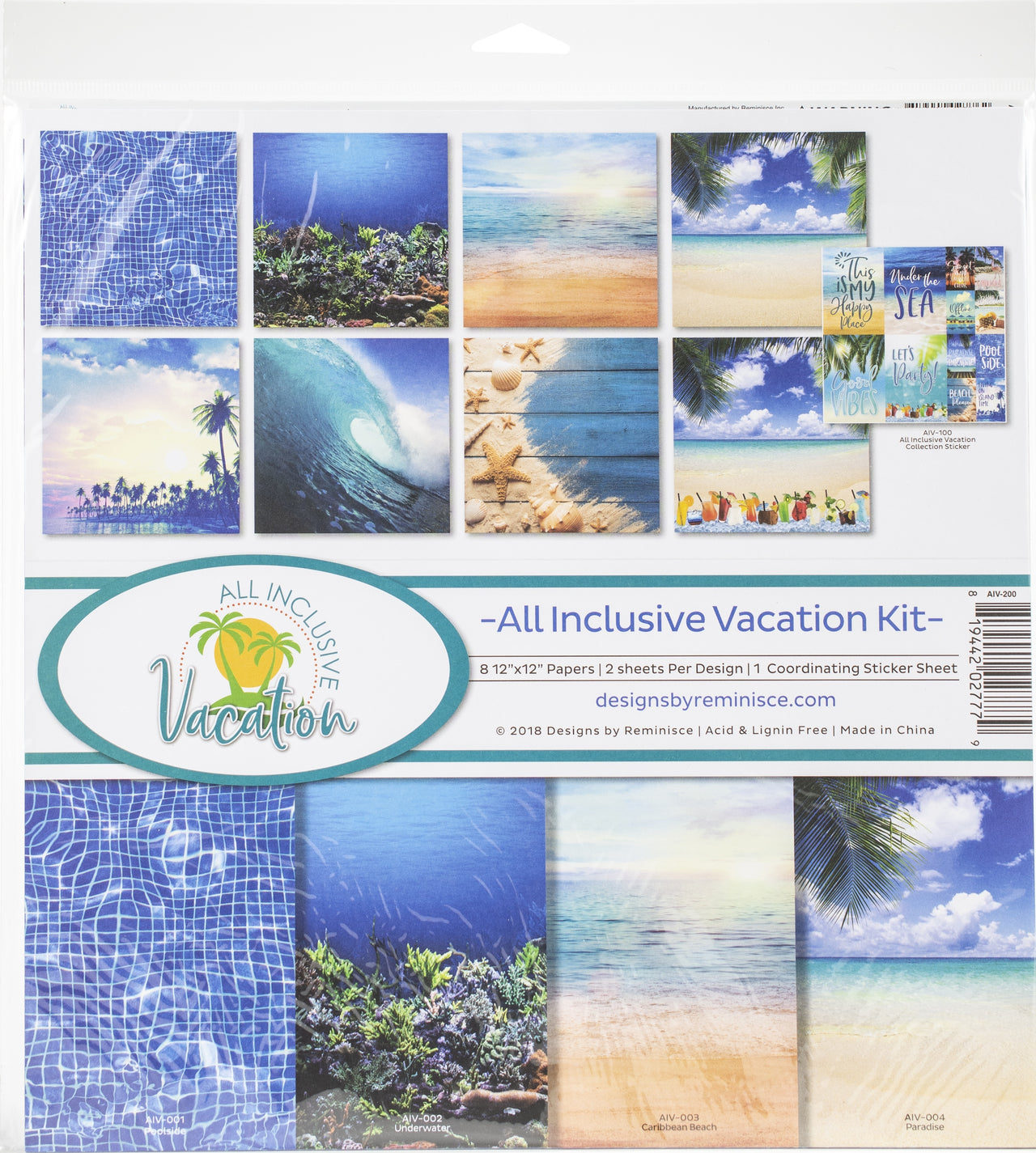 Reminisce Collection Kit 12"X12" - All Inclusive Vacation