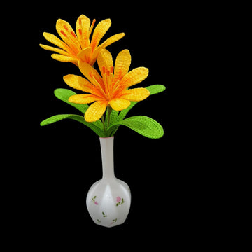Crochet Lewisia Cotyledon flower